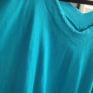 Bryn Walker Teal V-Neck Knit Top Large